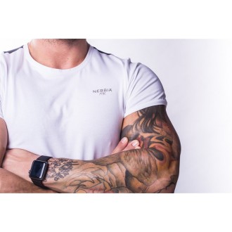 NEBBIA Muscle Back tričko 728 - Bíle
