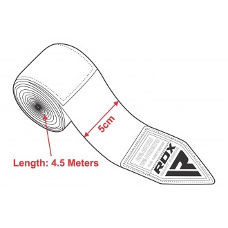 RDX 4.5m Elastické boxerské bandáže - Černé