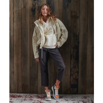 Superdry dámská mikina Luster Brushed - Krémová