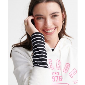 Superdry dámská mikina Track and Field - Krémová