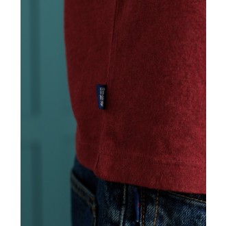 Superdry pánské tričko s dlouhými rukávy Baseball - Červená