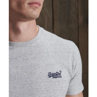 Superdry pánské tričko Embroidery - Světle šedá