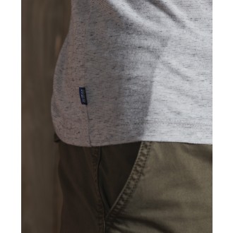 Superdry pánské tričko Embroidery - Světle šedá
