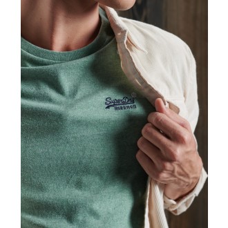 Superdry pánské tričko Embroidery - Zelená