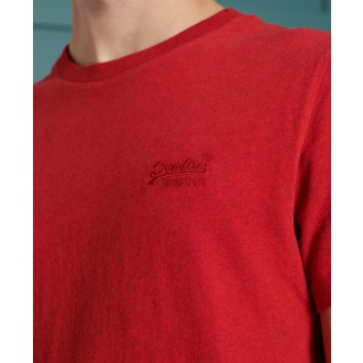 Superdry pánské tričko Embroidery - Červené