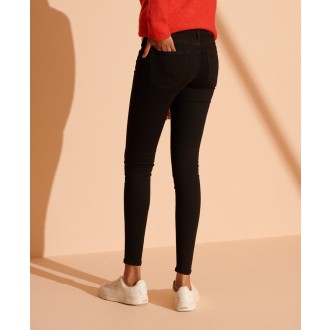 Superdry dámské riflové kalhoty Mid Rise - Černé