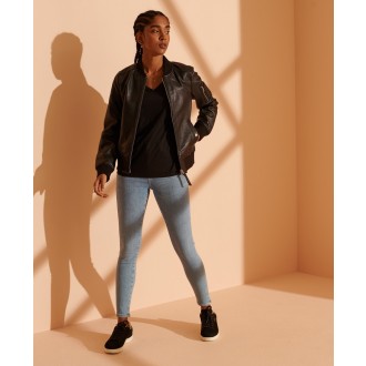 Superdry dámské riflové kalhoty Skinny Jeans - Bleděmodré