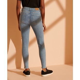 Superdry dámské riflové kalhoty Skinny Jeans - Bleděmodré