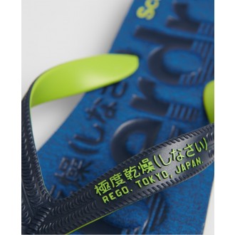 Superdry pánské žabky Scuba Grit Flip Flop - Tmavěmodrá