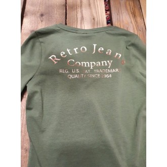 Retrojeans dámské triko s dlouhými rukávy LEILANI LONG - Kaki