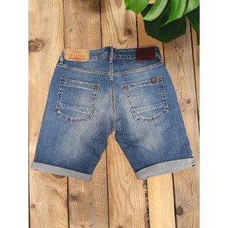 Devergo pánske riflové kraťasy FRANK SHORTS 21463 - Modrá