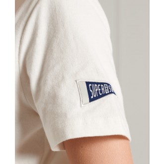 Superdry dámské triko Collegiate Athletic Union - Krémová