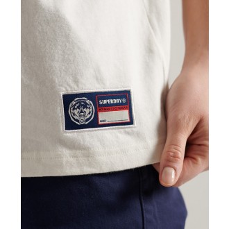 Superdry dámské triko Collegiate Athletic Union - Krémová