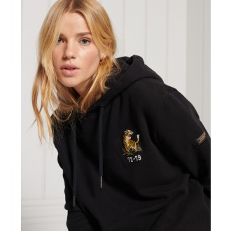 Superdry dámská mikina Military Logo Crop - Černá