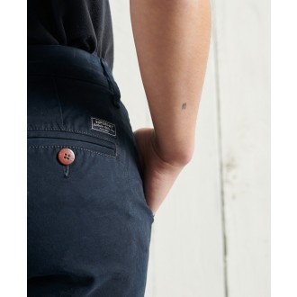 Superdry dámské kalhoty Slim Chinos - Tmavěmodrá