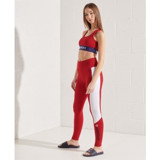 Superdry dámské legíny Active Lifestyle - Červená