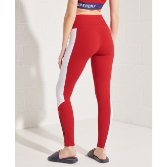 Superdry dámské legíny Active Lifestyle - Červená