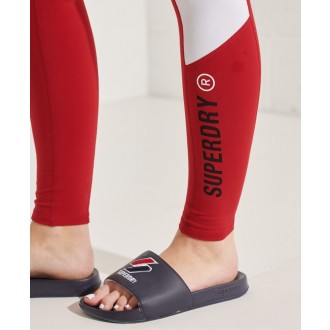 Superdry dámské legíny Active Lifestyle - Červená