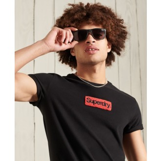 Superdry pánské triko Core Logo Workwear Standard Weight - Černá