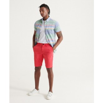 Superdry pánské kraťasy International Chino - Lososová