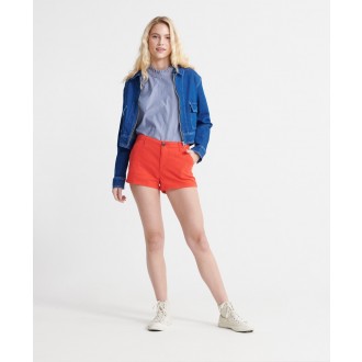 Superdry dámské krátké kalhoty Chino Hot - Červená