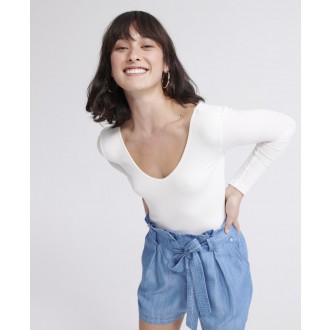 Superdry dámské krátké kalhoty Desert paperbag - Světlemodrá