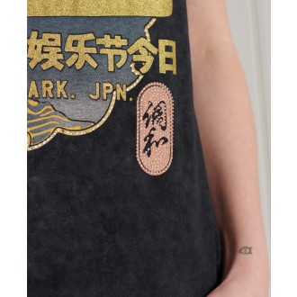 Superdry dámske tielko Vintage Logo Itago - Čierna