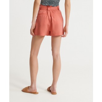 Superdry dámské krátké kalhoty Desert paperbag - Růžová