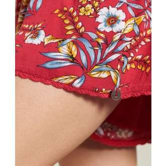 Superdry dámské plážové šaty Beach - Červená