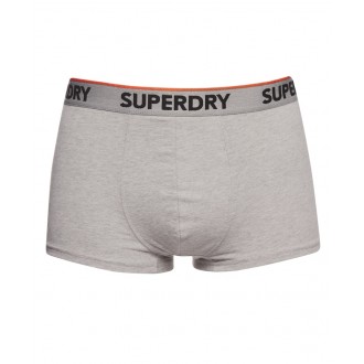 Superdry pánske boxerky Classic Trunk trojbalenie - Svetlosivá
