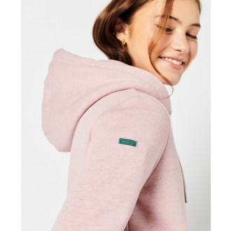 Superdry dámská mikina Vintage Logo Embroidered Zip - Růžová