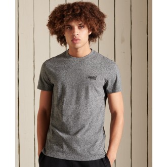Superdry pánské tričko Organic Cotton Vintage Logo Embroidered - Tmavě šedá