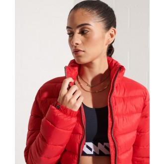 Superdry dámská zimní bunda Fuji Bomber - Červená