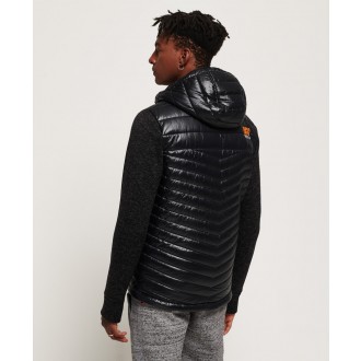 Superdry pánská mikina Storm Hybrid Zip - Tmavě šedá