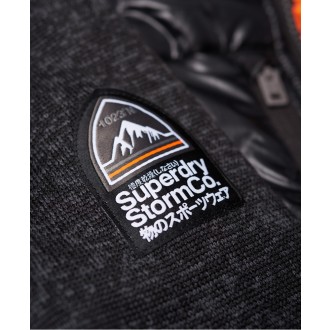 Superdry pánská mikina Storm Hybrid Zip - Tmavě šedá