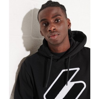 Superdry pánská mikina Sportstyle Logo Che - Černá