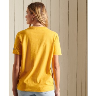 Superdry dámské tričko Vl Source - Žlutá