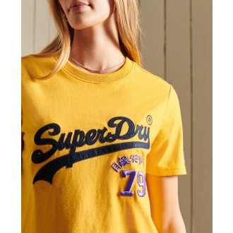 Superdry dámské tričko Vl Source - Žlutá