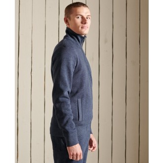 Superdry pánská mikina Vintage Logo Embroidered Zip - Námořnická modrá