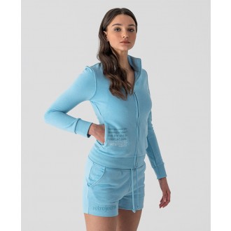 Retrojeans dámská mikina ERINA ZIP - Světlemodrá