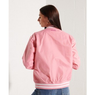 Superdry dámská bunda Classic Varsity Baseball Jkt - Růžová