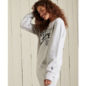 Superdry dámské šaty Pride In Craft Sweat - Světle šedá