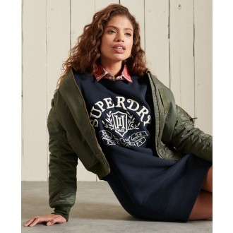 Superdry dámské šaty Pride In Craft Sweat - Námořnická modrá