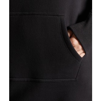 Superdry dámské šaty Vintage Logo Embroidered Hoodie - Černá