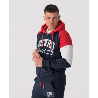 Retrojeans pánská mikina CREW HOOD - Tmavě modrá