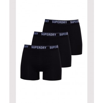 Superdry pánské boxerky Organic Cotton Boxer Triple Pack - Černá