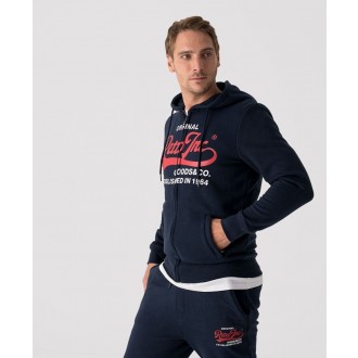 Retrojeans pánská mikina CHAMPION ZIP HOOD - Tmavěmodrá