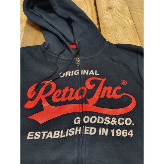 Retrojeans pánská mikina CHAMPION ZIP HOOD - Tmavěmodrá