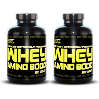 1+1 Zdarma: Amino Whey 8000 od Best Nutrition - 500 tbl. + 500 tbl.