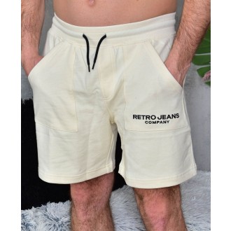 Retrojeans pánské teplákové kraťasy BANKS - Bílá